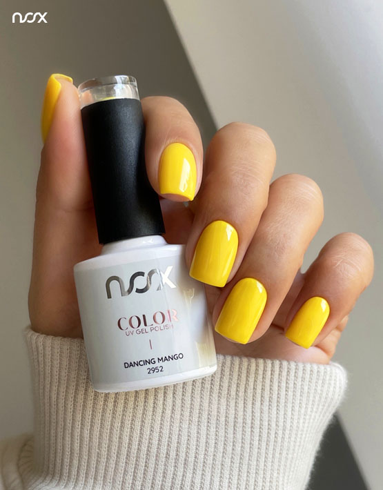 Dark yellow nails